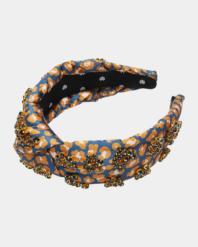 Knotted Leopard Embellished Headband